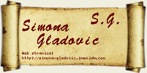 Simona Gladović vizit kartica